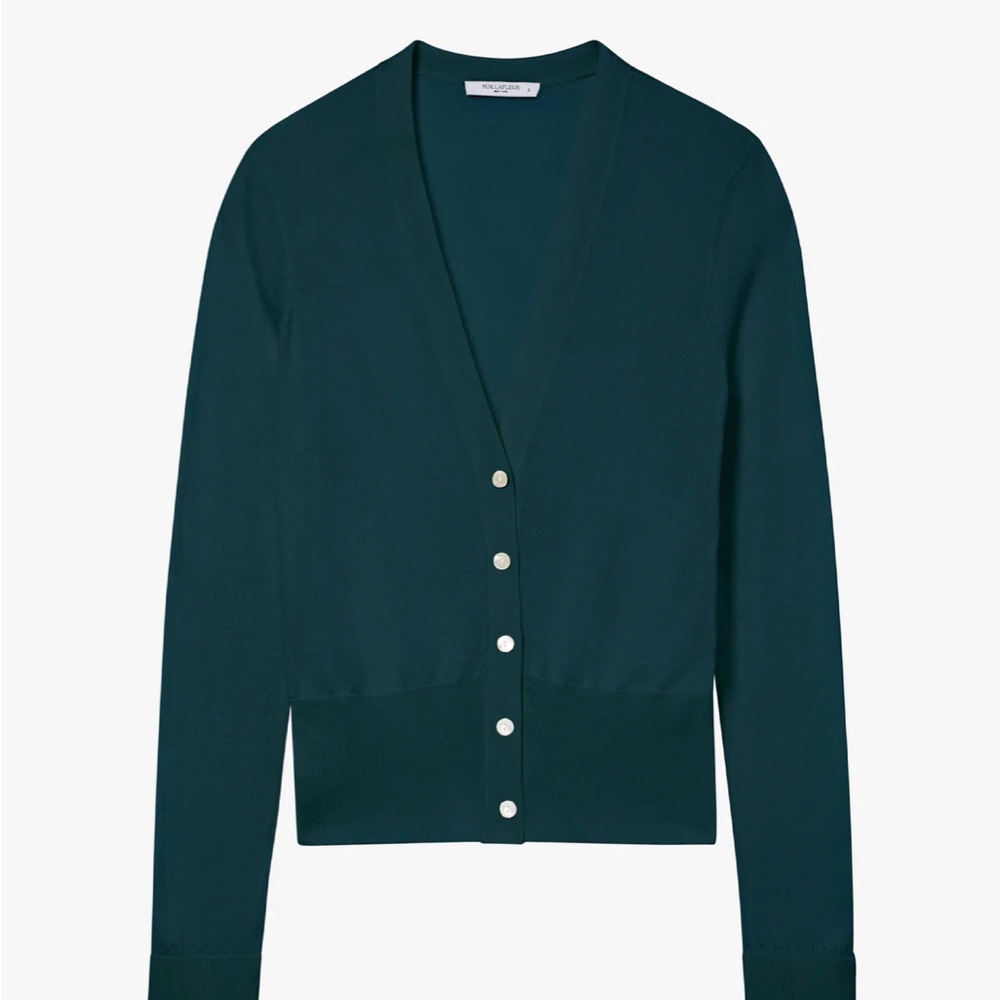 NWT.  The Rory Cardigan - Silk Jersey. Deep Sea color